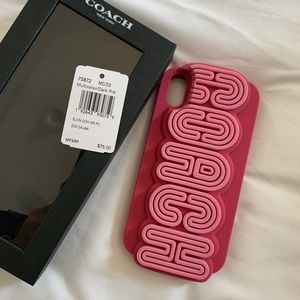 iPhone XR Coach case pink